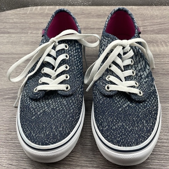 Vans 2017 Collection 9 Camden Stripe Snake Jacquard Navy Sneakers. - Picture 3 of 12